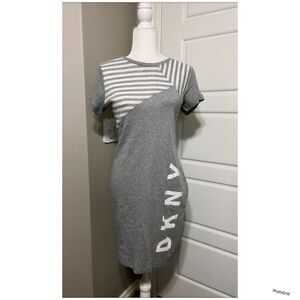 DKNY Gray T Shirt Dress